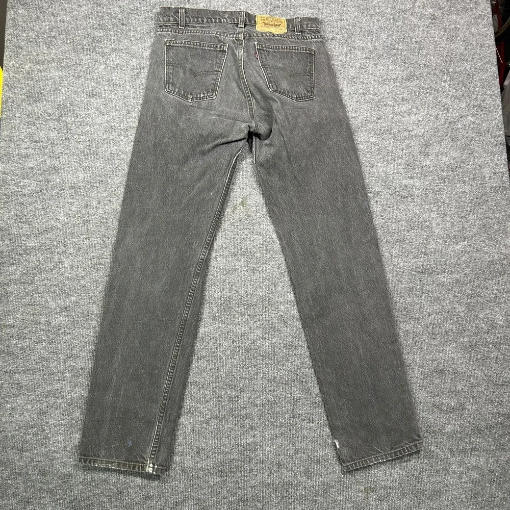 Vintage Levi's 505 Jeans Men's Black Denim Pocket Classic USA Made - 33X34